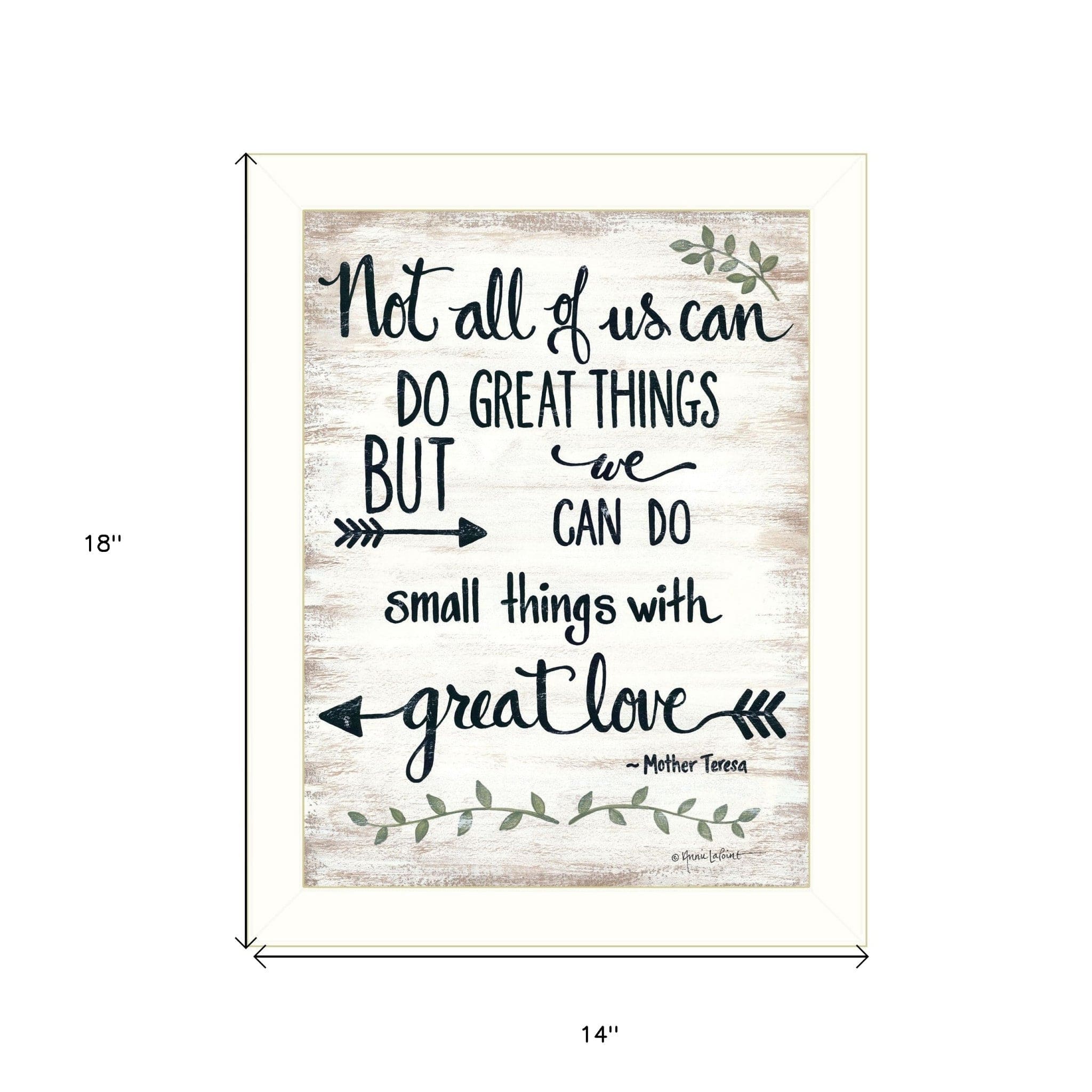 Great Love 2 White Framed Print Wall Art - Homeroots