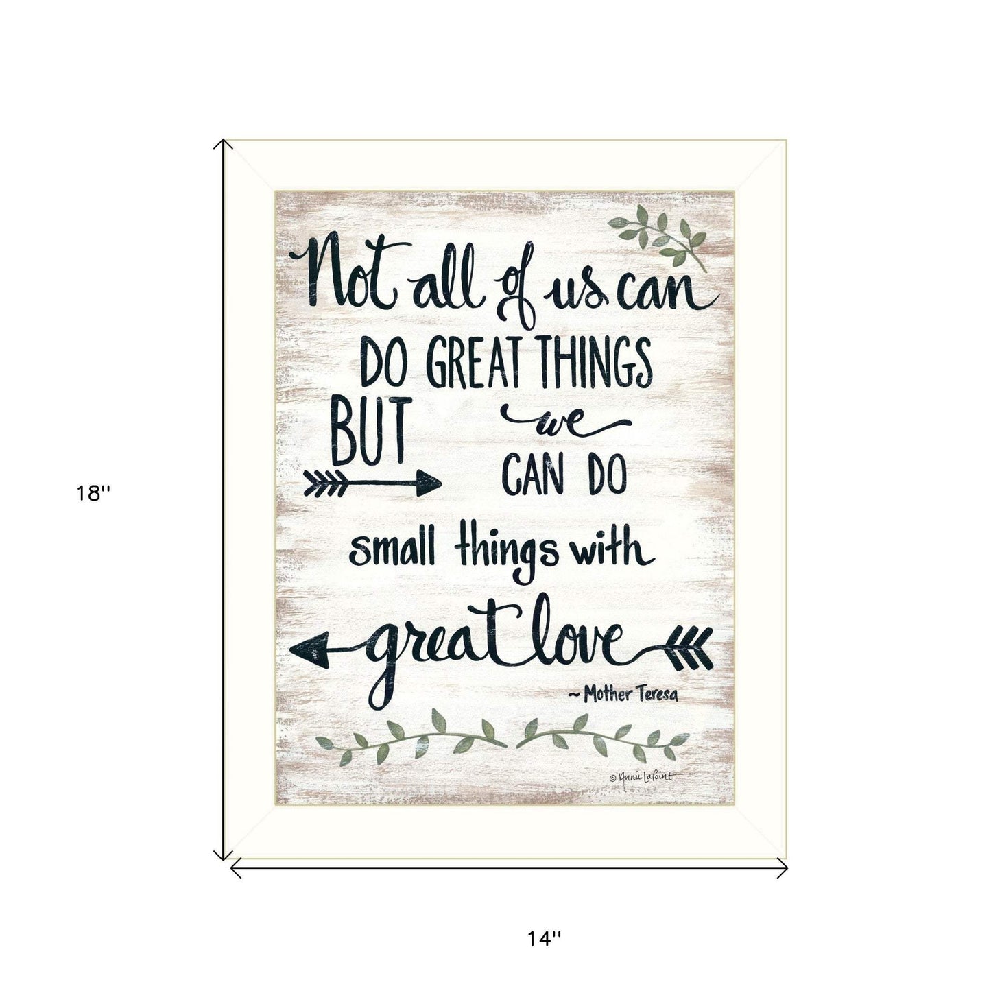Great Love 2 White Framed Print Wall Art - Homeroots - Flyclothing LLC
