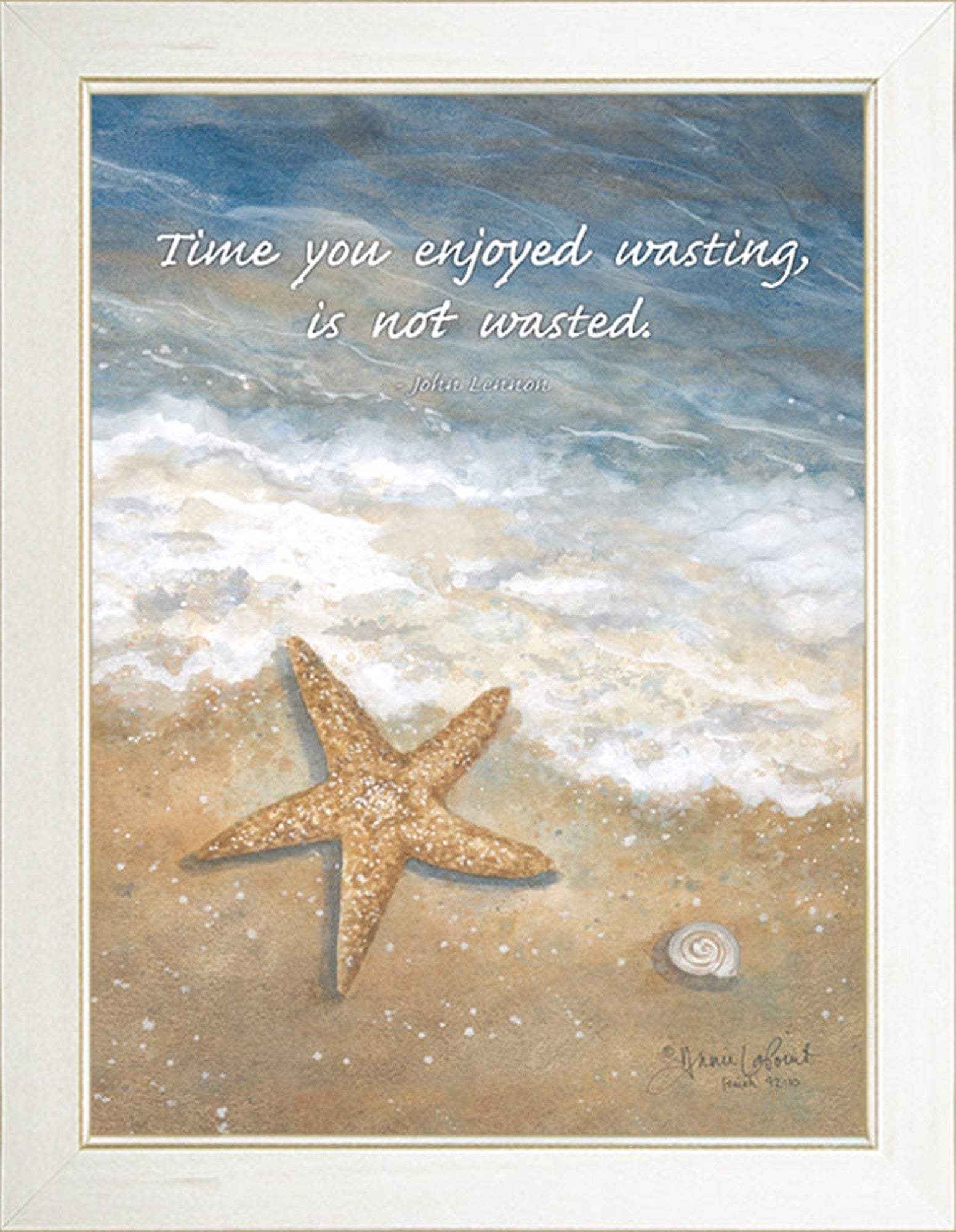 Time Wasted White Framed Print Wall Art - Homeroots - Flyclothing LLC
