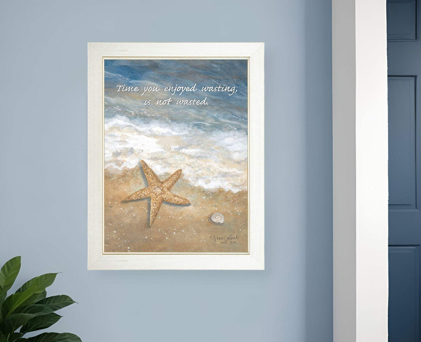 Time Wasted White Framed Print Wall Art - Homeroots - Flyclothing LLC