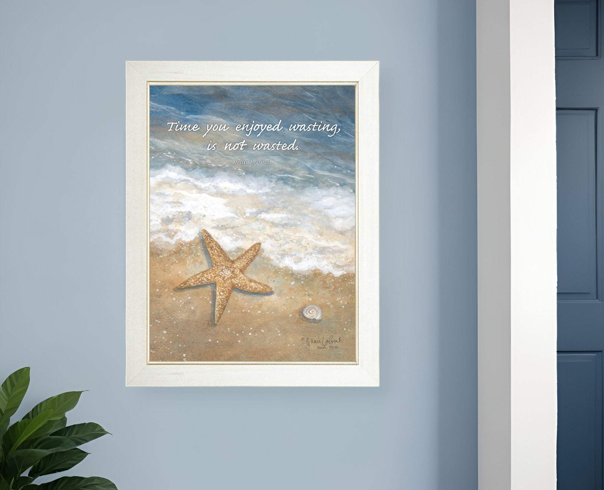 Time Wasted White Framed Print Wall Art - Homeroots - Flyclothing LLC