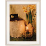 Daffodils 1 White Framed Print Wall Art - Homeroots
