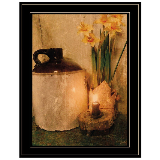 Daffodils 2 Black Framed Print Wall Art - Homeroots