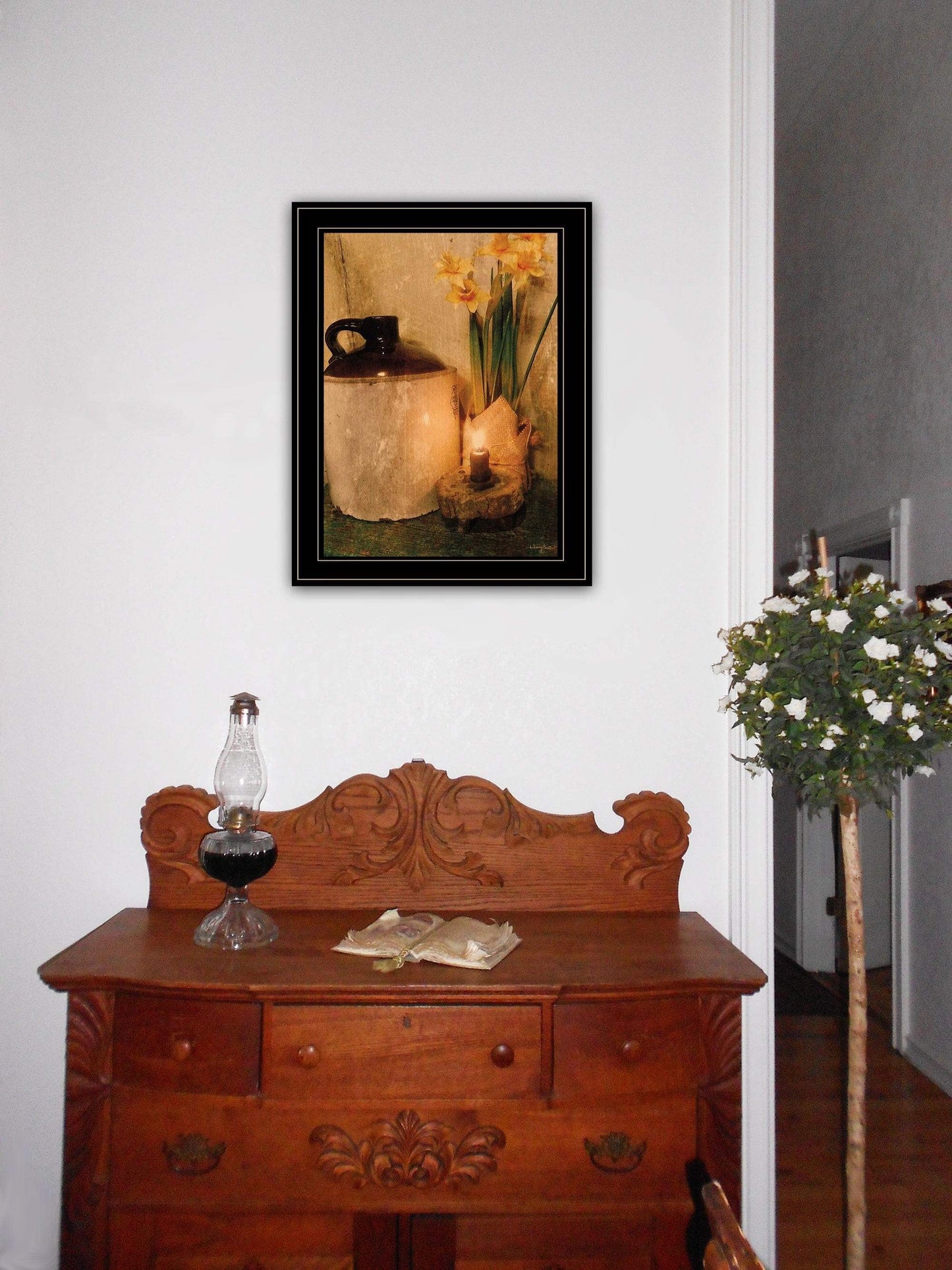 Daffodils 2 Black Framed Print Wall Art - Homeroots - Flyclothing LLC