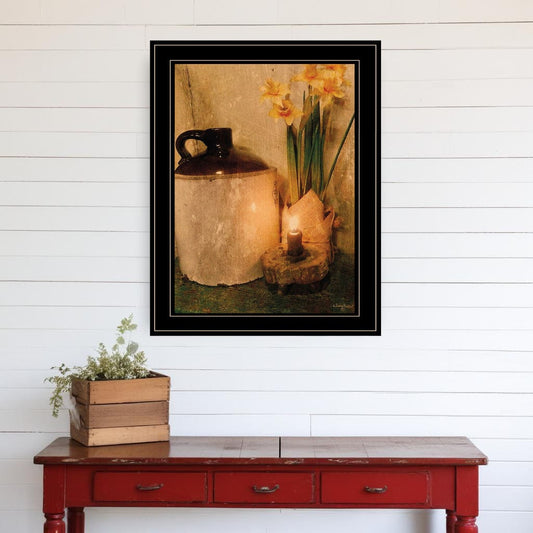 Daffodils 2 Black Framed Print Wall Art - Homeroots