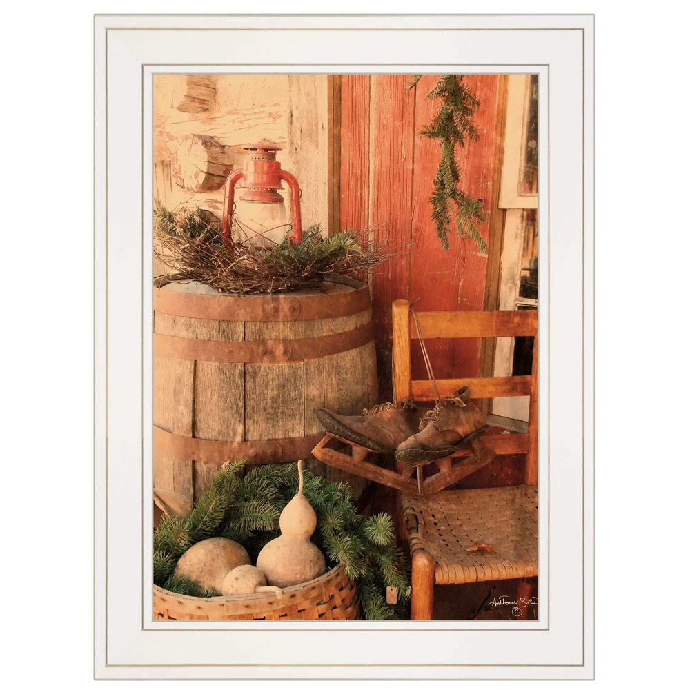 Vintage Skates 1 White Framed Print Wall Art - Homeroots - Flyclothing LLC