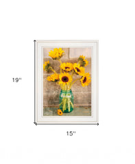 Country Sunflowers I 1 White Framed Print Wall Art - Homeroots