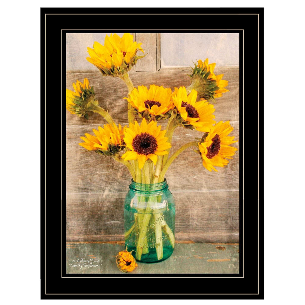 Country Sunflowers I 2 Black Framed Print Wall Art - Homeroots - Flyclothing LLC