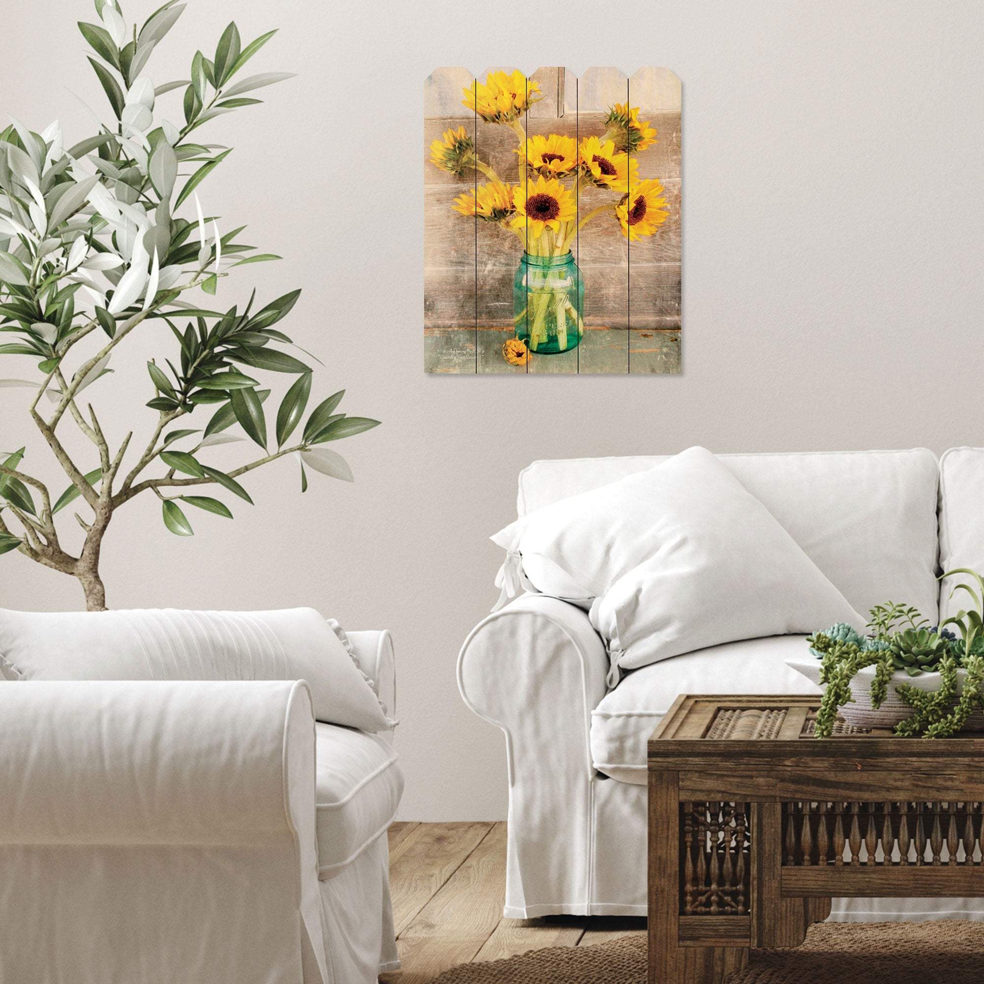 Country Sunflowers Unframed Print Wall Art - Homeroots - Flyclothing LLC