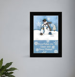 Trendy Snowman Black Framed Print Wall Art - Homeroots