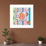 Ladybug Hugs White Framed Print Wall Art - Homeroots