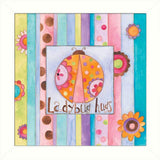 Ladybug Hugs White Framed Print Wall Art - Homeroots - Flyclothing LLC