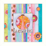 Ladybug Hugs White Framed Print Wall Art - Homeroots