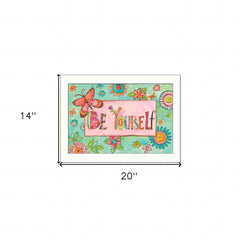 Be Yourself 2 White Framed Print Wall Art - Homeroots