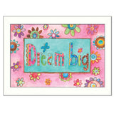 Dream Big Pink Motivational White Framed Print Wall Art - Homeroots