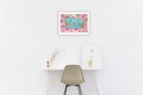 Dream Big Pink Motivational White Framed Print Wall Art - Homeroots - Flyclothing LLC