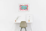 Dream Big Pink Motivational White Framed Print Wall Art - Homeroots