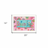 Dream Big Pink Motivational White Framed Print Wall Art - Homeroots - Flyclothing LLC