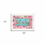 Dream Big Pink Motivational White Framed Print Wall Art - Homeroots - Flyclothing LLC