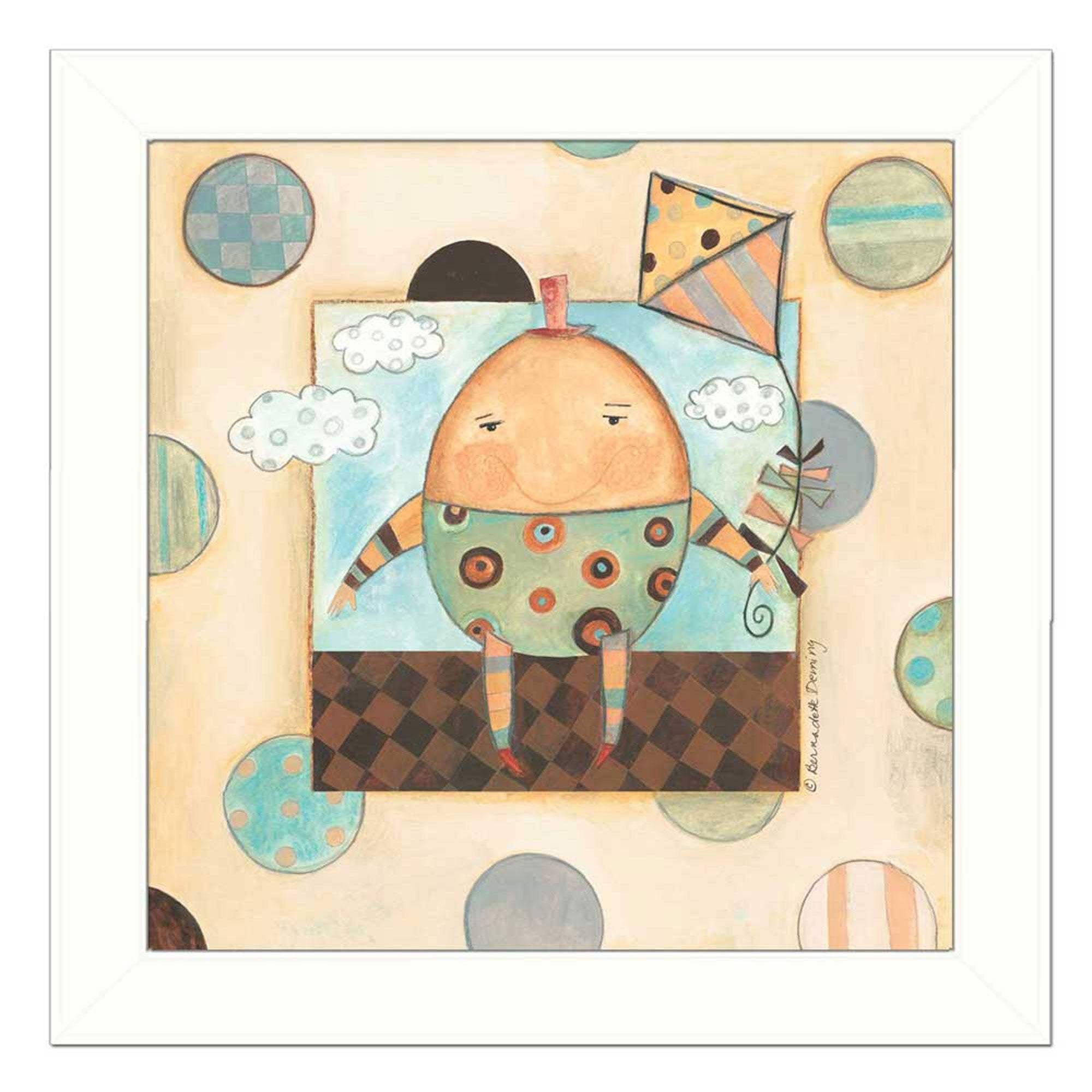 Humpty Dumpty White Framed Print Wall Art - Homeroots - Flyclothing LLC