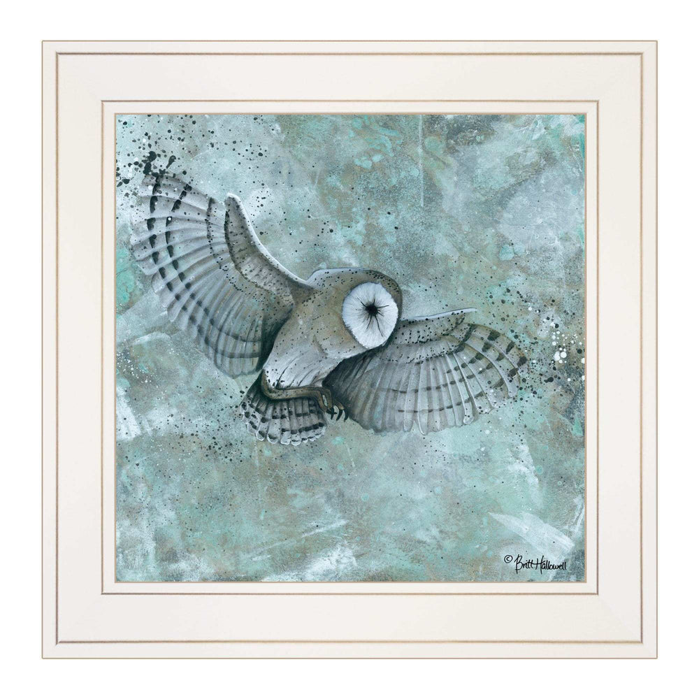 Simplicity Owl 1 White Framed Print Wall Art - Homeroots - Flyclothing LLC