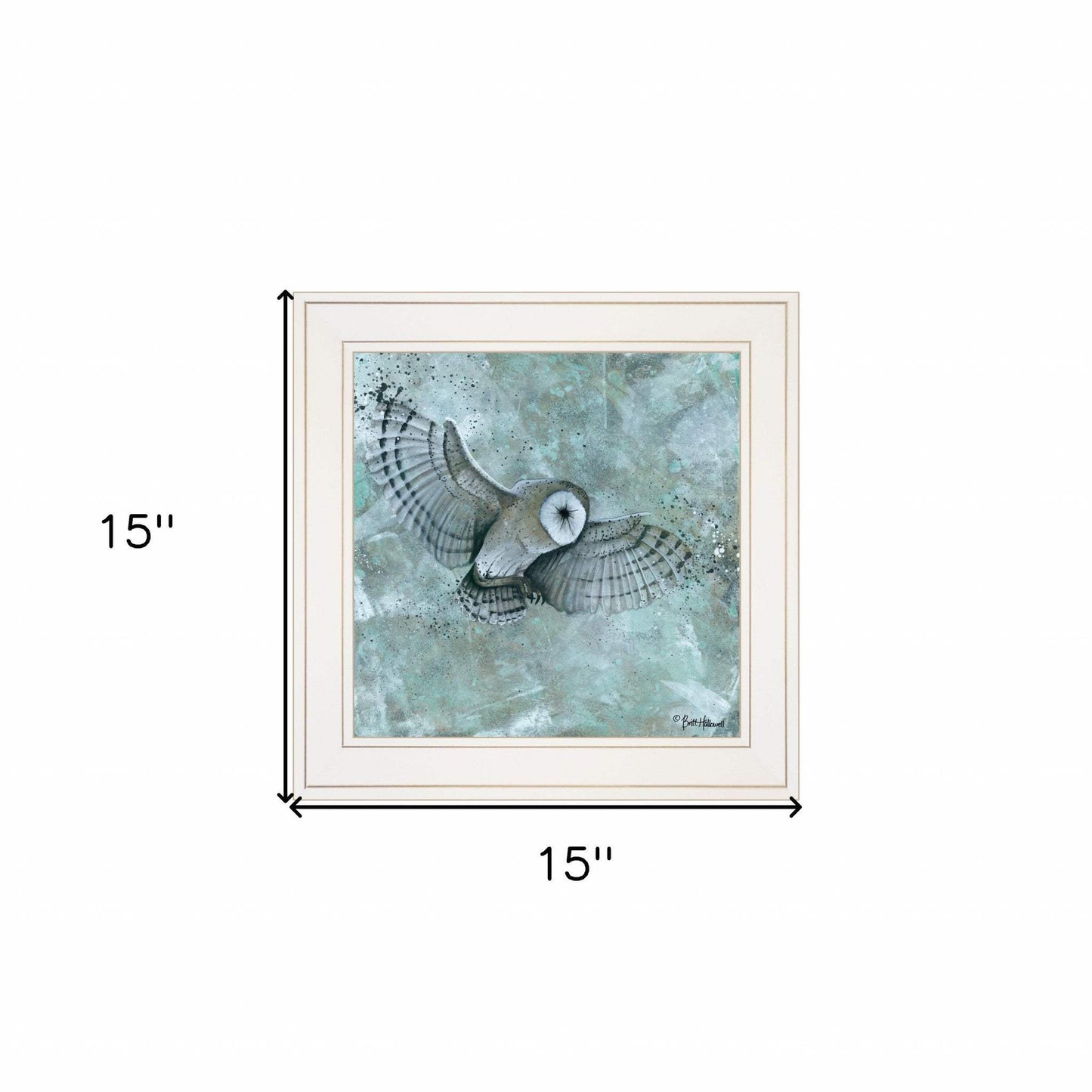 Simplicity Owl 1 White Framed Print Wall Art - Homeroots - Flyclothing LLC
