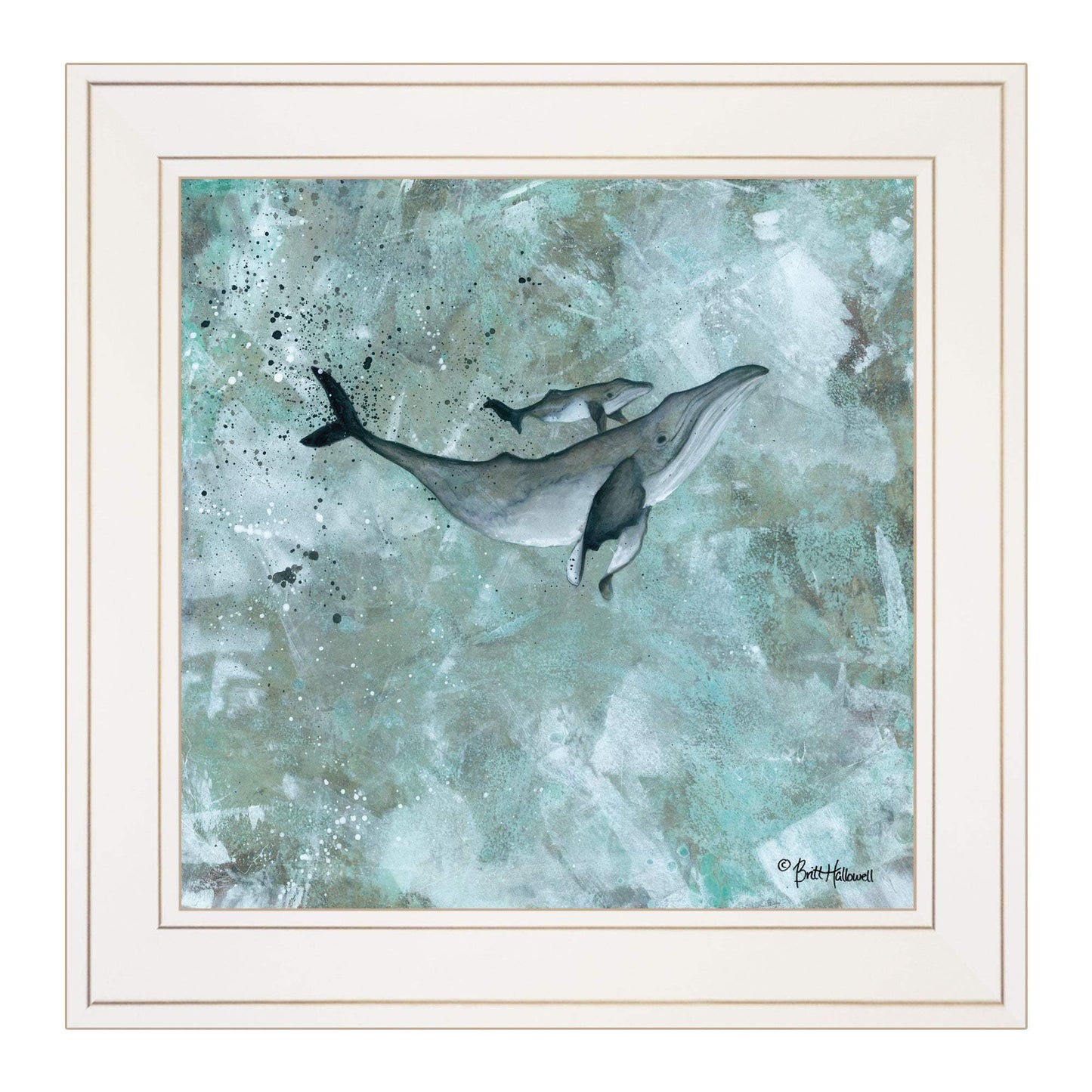 Simplicity Humpback 1 White Framed Print Wall Art - Homeroots - Flyclothing LLC