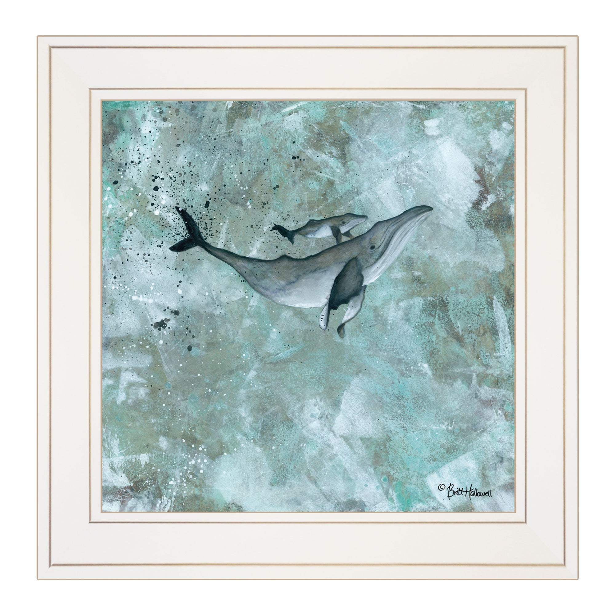 Simplicity Humpback 1 White Framed Print Wall Art - Homeroots - Flyclothing LLC
