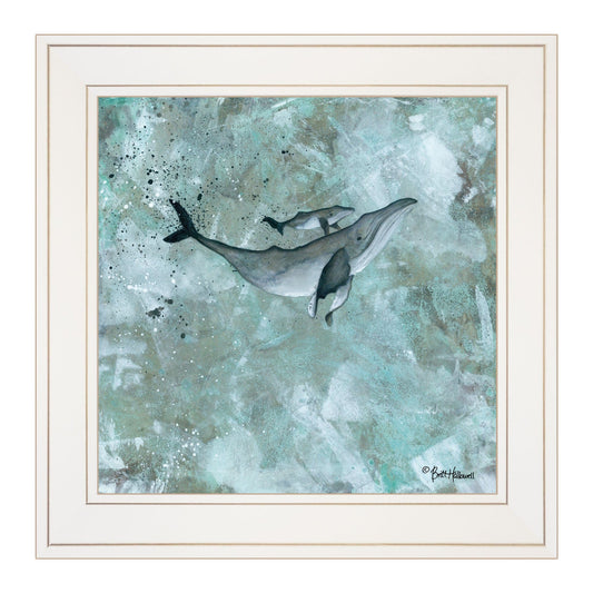 Simplicity Humpback 1 White Framed Print Wall Art
