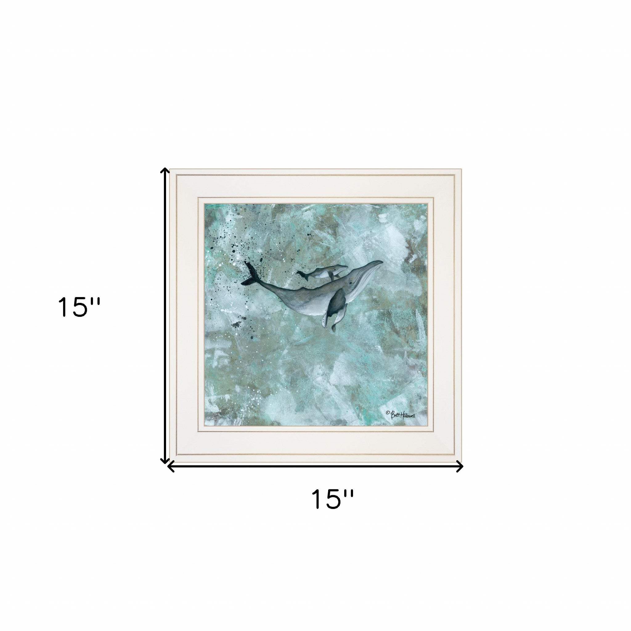 Simplicity Humpback 1 White Framed Print Wall Art - Homeroots - Flyclothing LLC