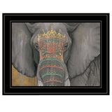 Tattooed Elephant 2 Black Framed Print Wall Art - Homeroots