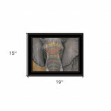 Tattooed Elephant 2 Black Framed Print Wall Art - Homeroots - Flyclothing LLC