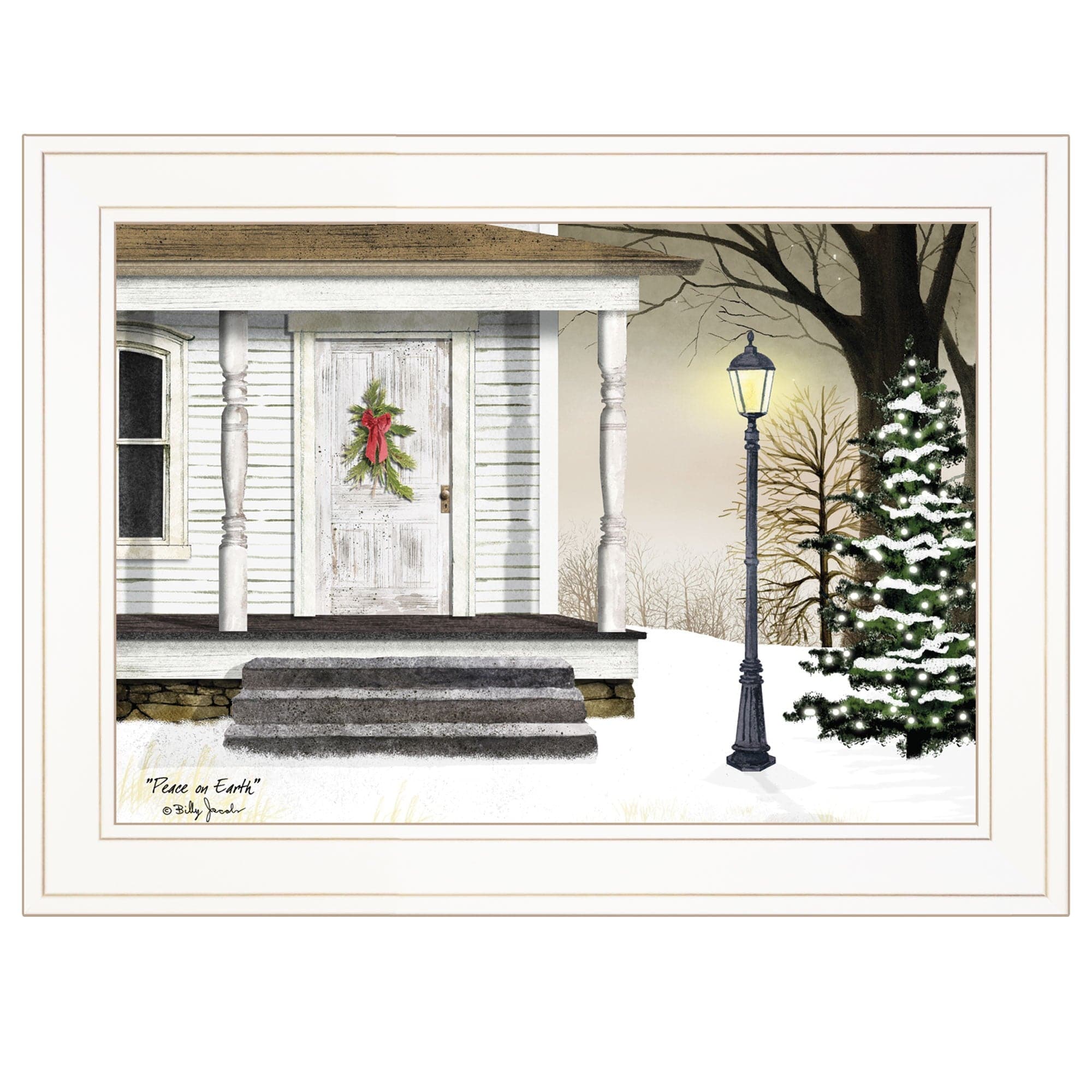 Peace on Earth 2 White Framed Print Wall Art - Homeroots