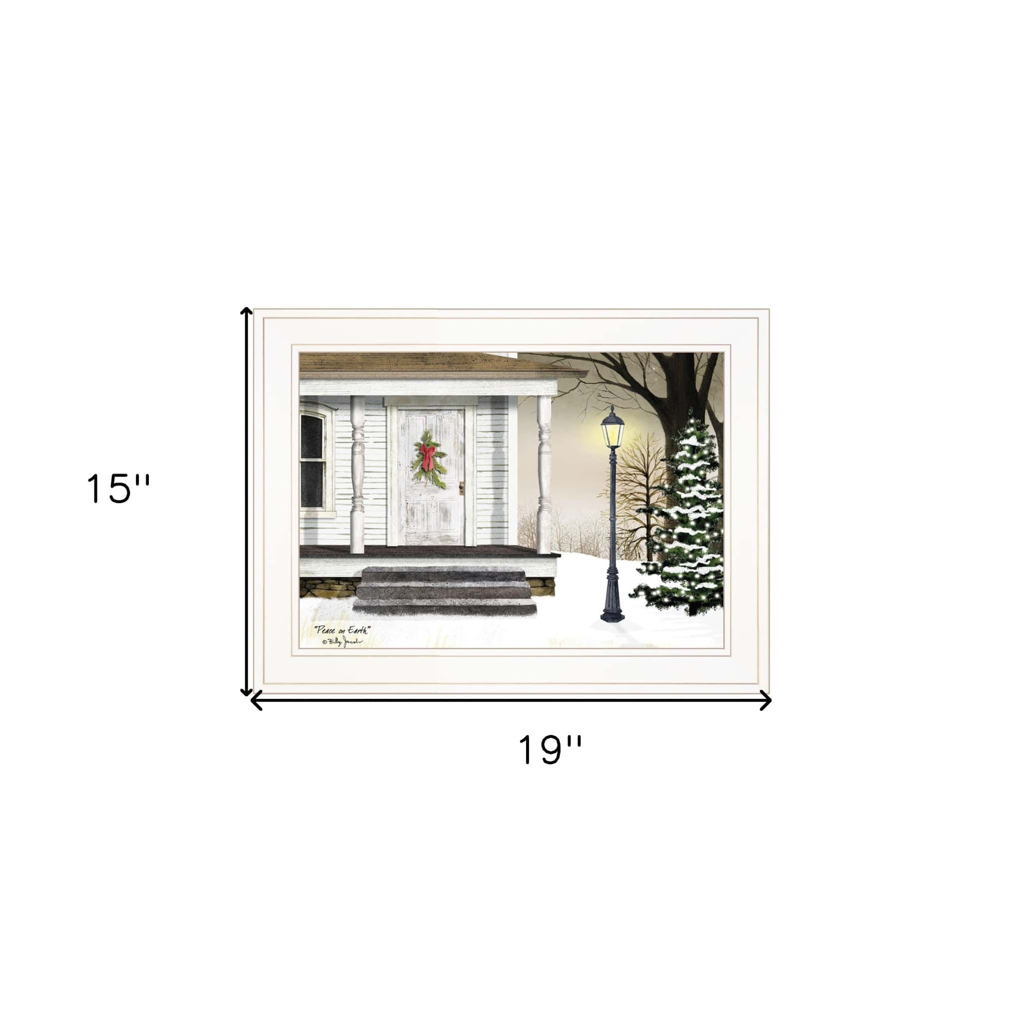 Peace on Earth 2 White Framed Print Wall Art - Homeroots