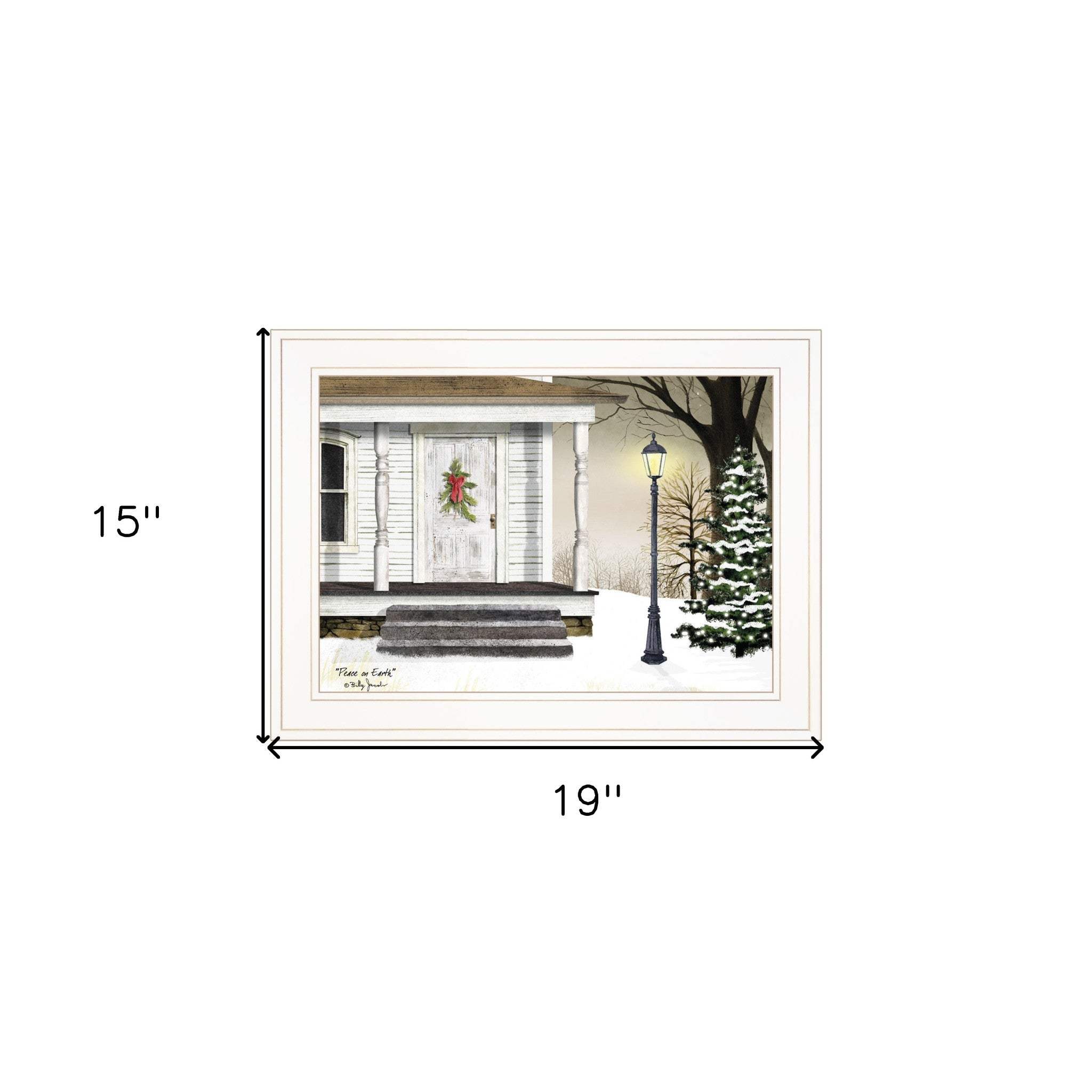 Peace on Earth 2 White Framed Print Wall Art - Homeroots - Flyclothing LLC