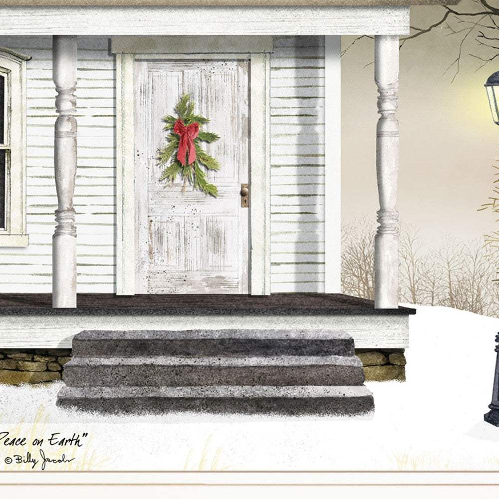 Peace on Earth 2 White Framed Print Wall Art - Homeroots - Flyclothing LLC