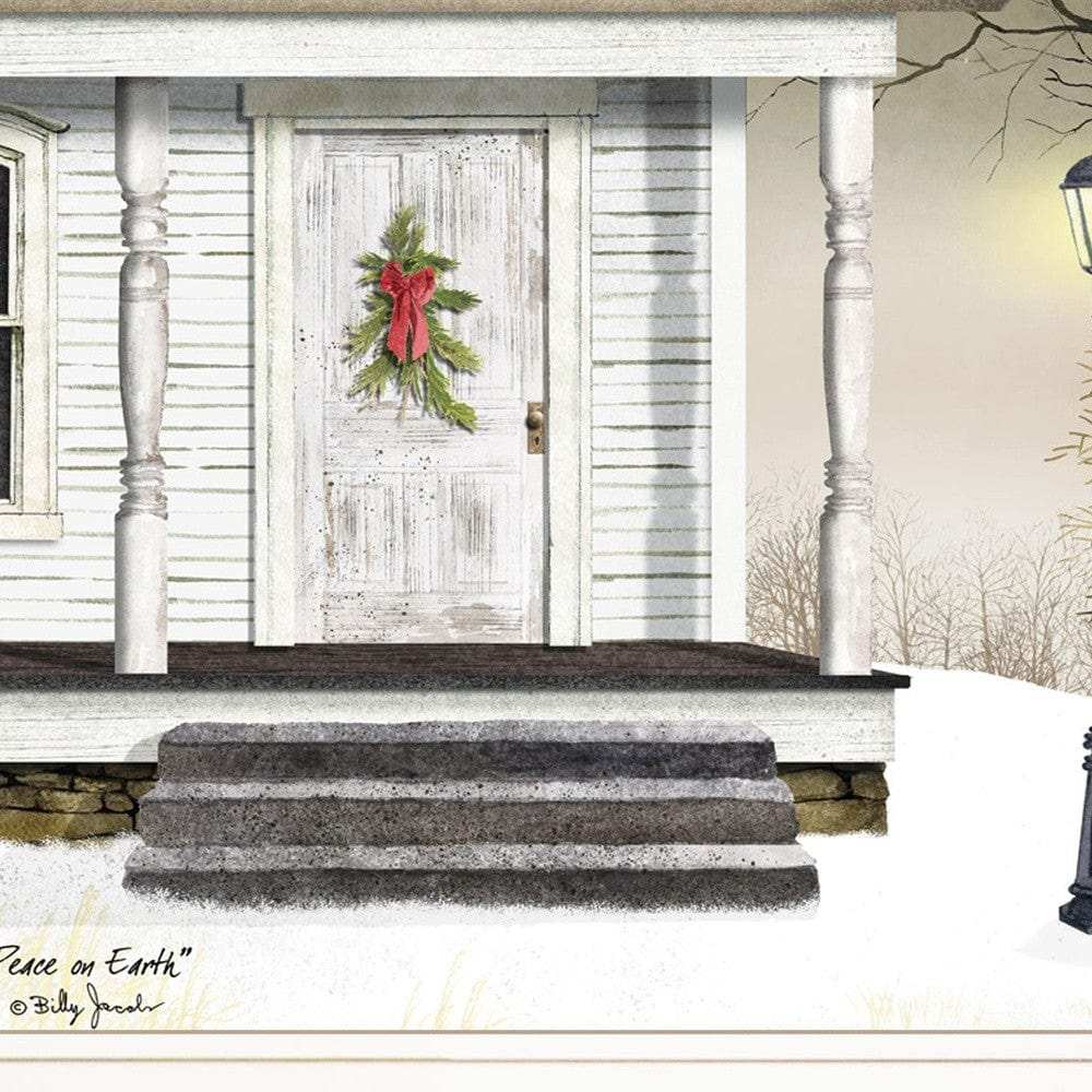 Peace on Earth 2 White Framed Print Wall Art - Homeroots - Flyclothing LLC