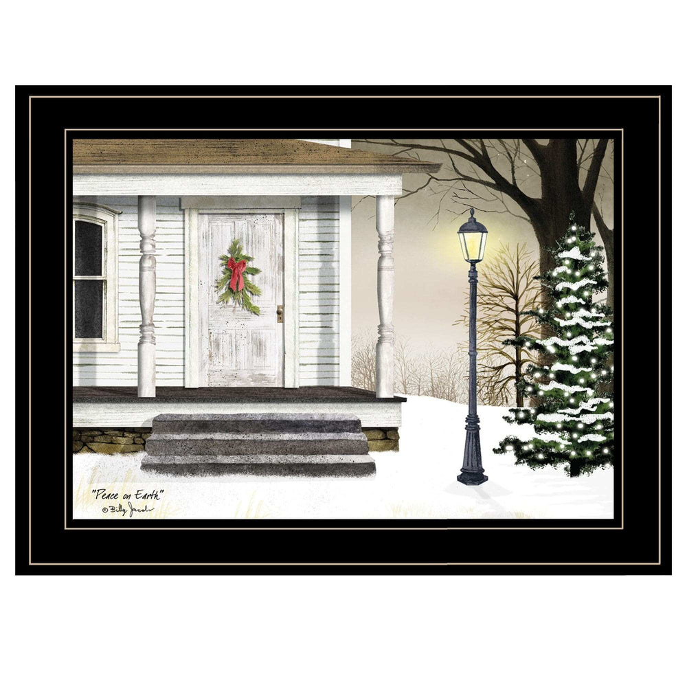 Peace On Earth 3 Black Framed Print Wall Art - Homeroots - Flyclothing LLC