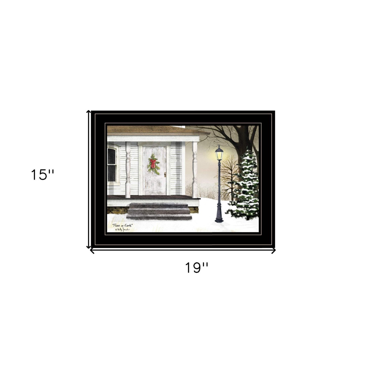 Peace On Earth 3 Black Framed Print Wall Art - Homeroots - Flyclothing LLC