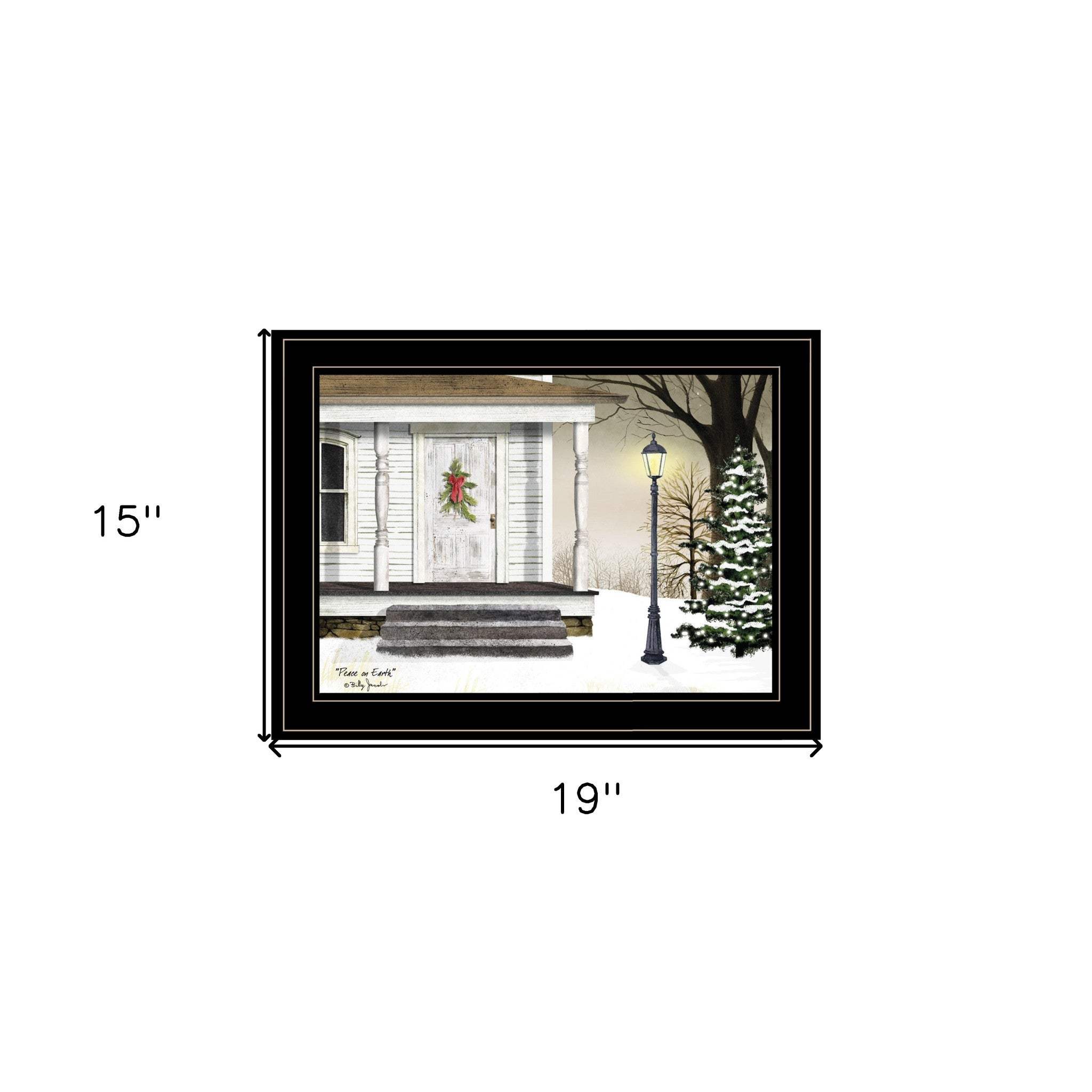 Peace On Earth 3 Black Framed Print Wall Art - Homeroots - Flyclothing LLC