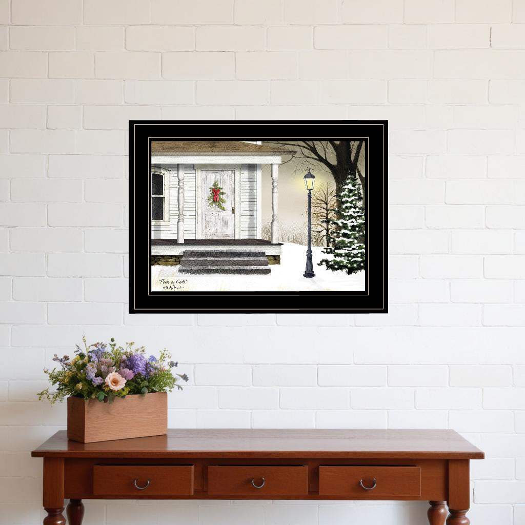 Peace On Earth 3 Black Framed Print Wall Art - Homeroots - Flyclothing LLC