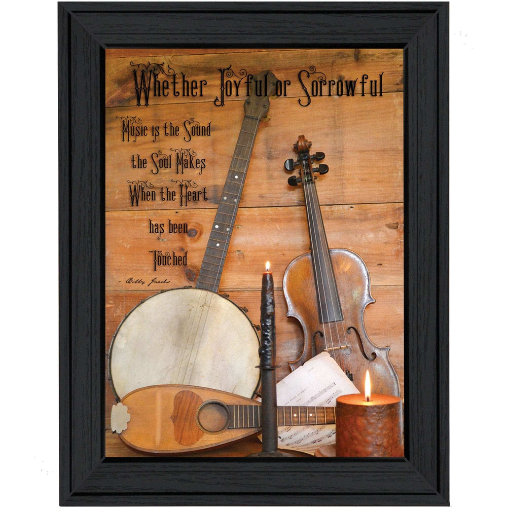 Music 9 Black Framed Print Wall Art - Homeroots - Flyclothing LLC
