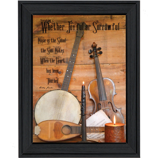 Music 9 Black Framed Print Wall Art - Homeroots