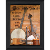 Music 9 Black Framed Print Wall Art - Homeroots