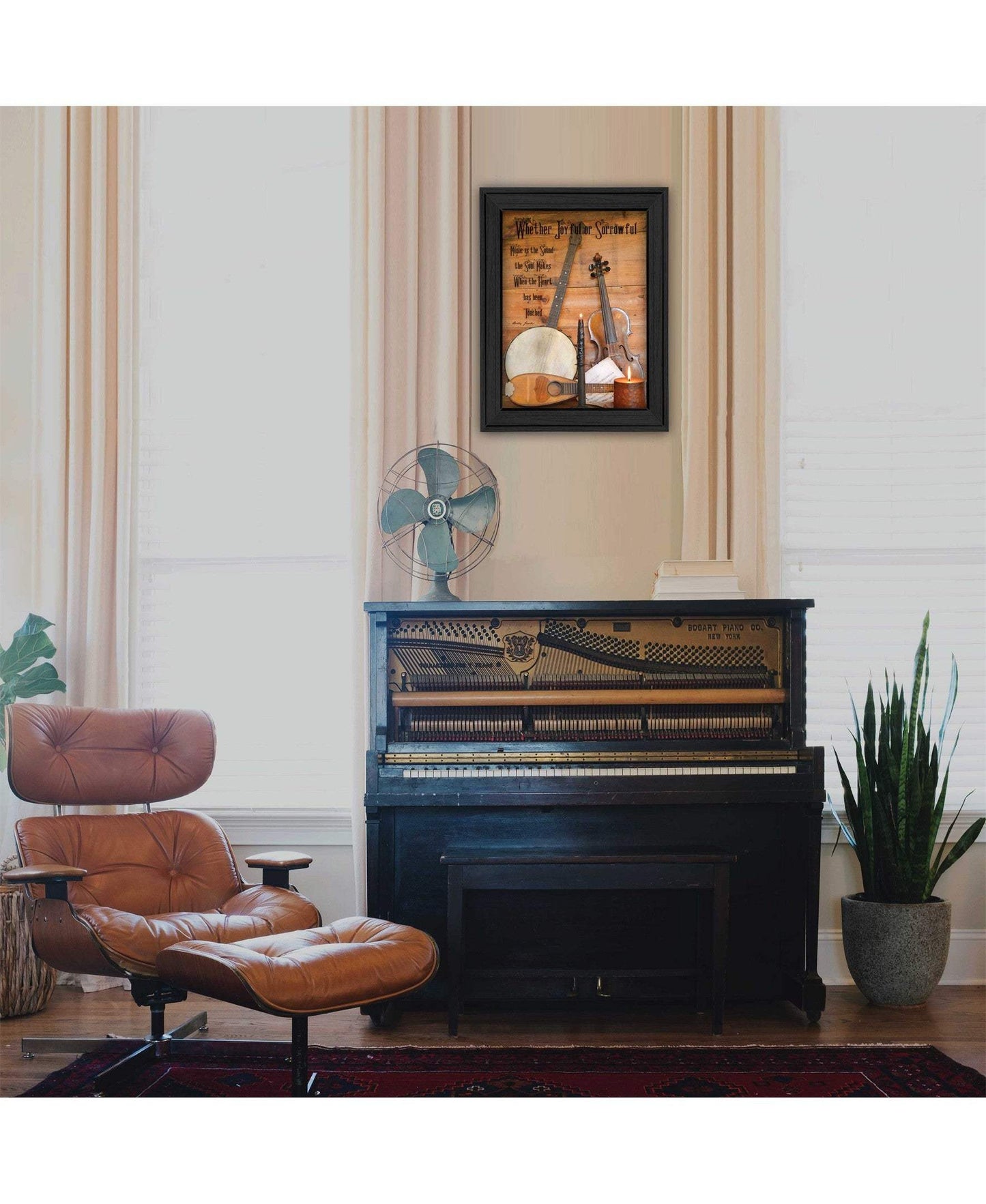 Music 9 Black Framed Print Wall Art - Homeroots - Flyclothing LLC