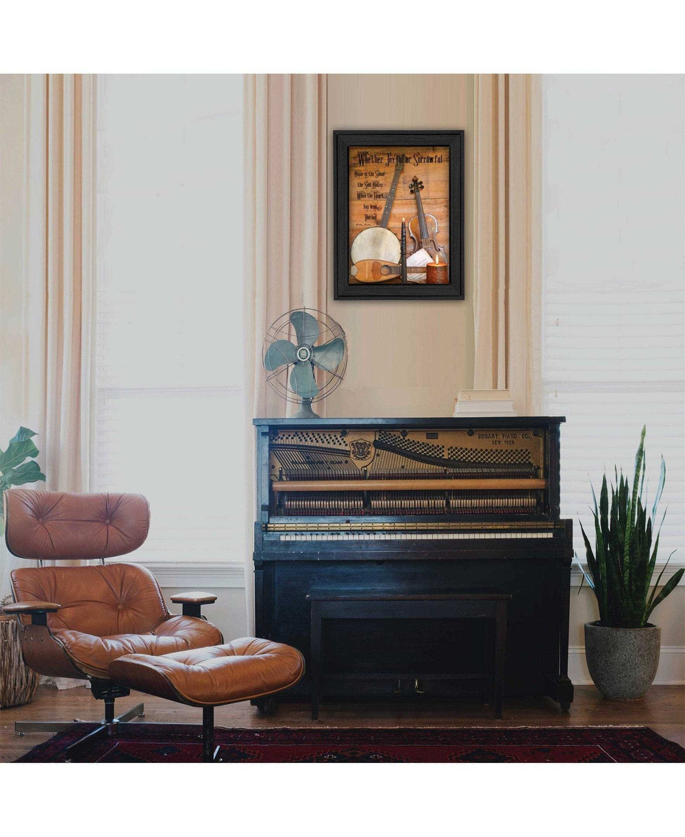 Music 9 Black Framed Print Wall Art - Homeroots - Flyclothing LLC