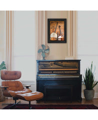 Music 9 Black Framed Print Wall Art - Homeroots
