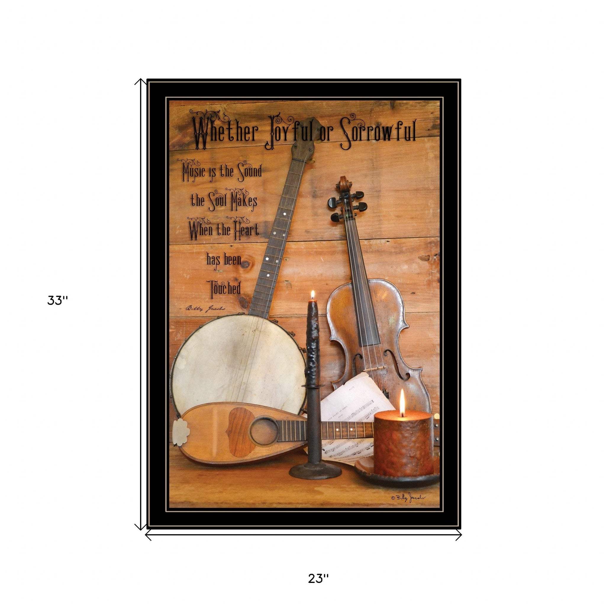 Music 12 Black Framed Print Wall Art - Homeroots - Flyclothing LLC
