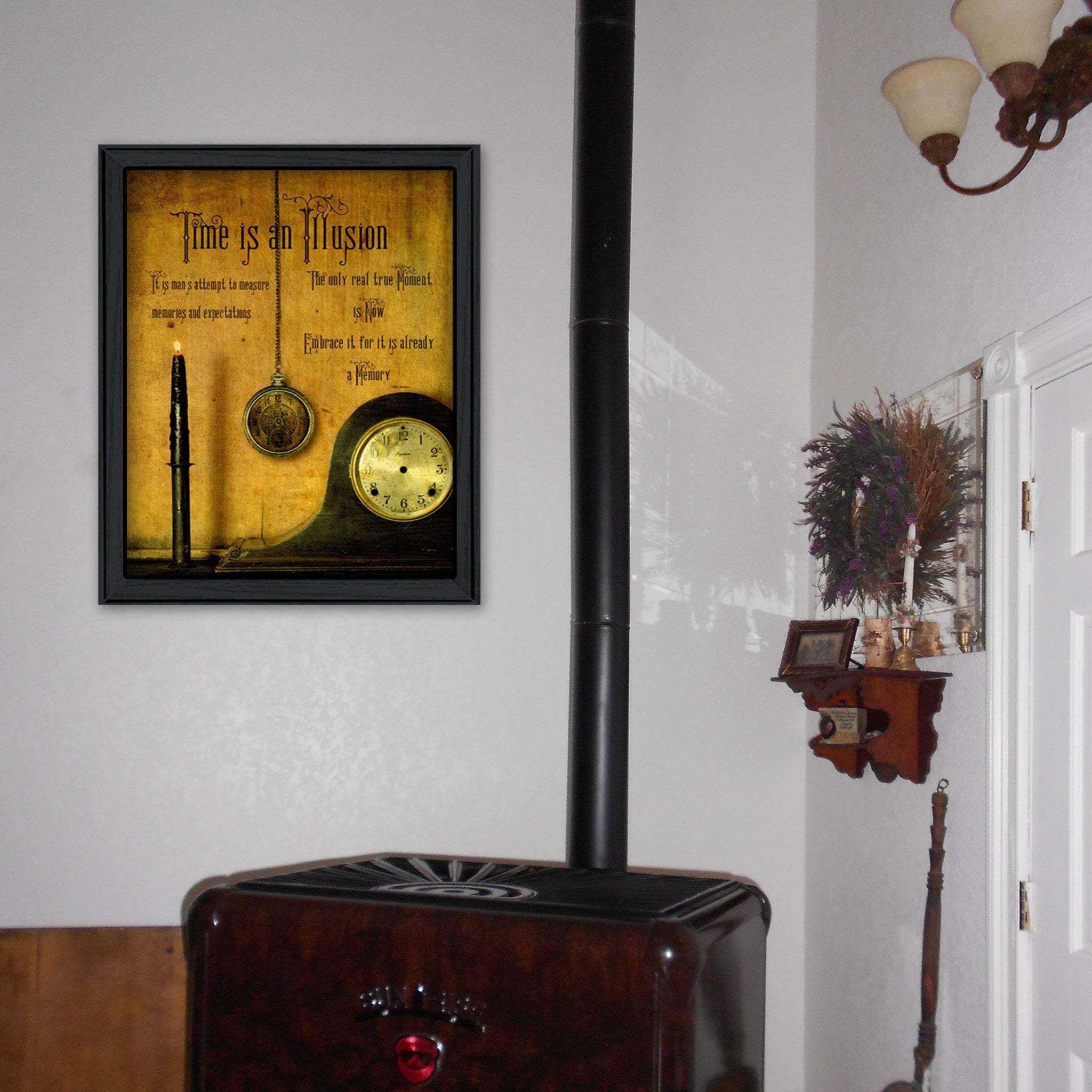 Time Black Framed Print Wall Art - Homeroots - Flyclothing LLC