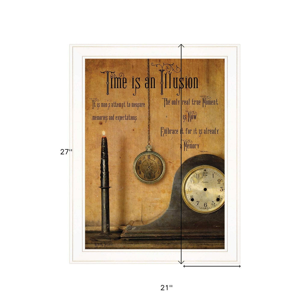 Time is an Illusion 3 White Framed Print Wall Art - Homeroots - Flyclothing LLC